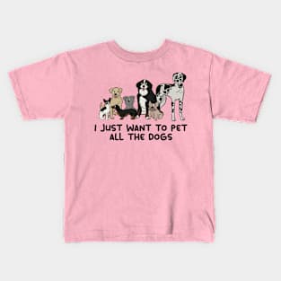 Pet All the Dogs Kids T-Shirt